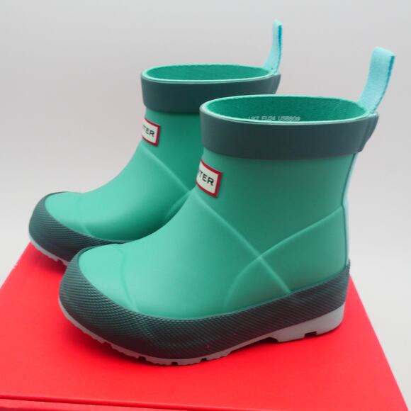 Hunter Other - NEW Hunter Play Boots Little Kids Toddler Size 8 Thrum Green Teal UK 7